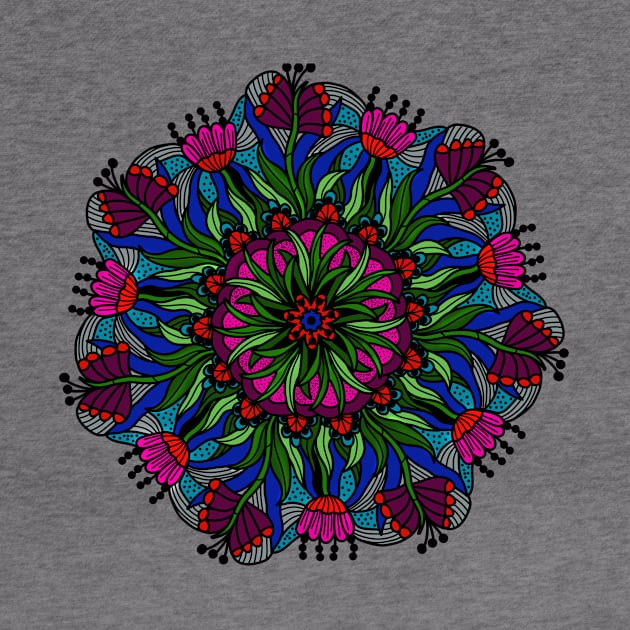 Floral mandala design 1 by nadka.drawings